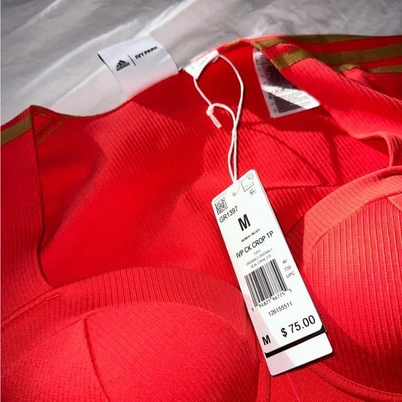 Adidas x Ivy Park coral crop top size M